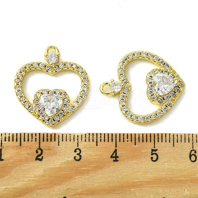 Eco-Friendly Brass Micro Pave Cubic Zirconia Pendants KK-A204-14G-1