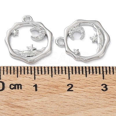 Brass with Clear Cubic Zirconia Pendants KK-G474-18P-1