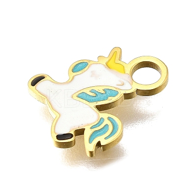 304 Stainless Steel Enamel Charms STAS-K263-88G-1