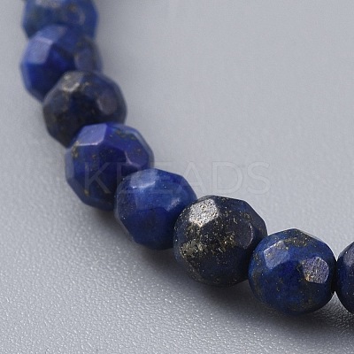 Natural Lapis Lazuli(Dyed) Beads Stretch Bracelets BJEW-JB04676-02-1