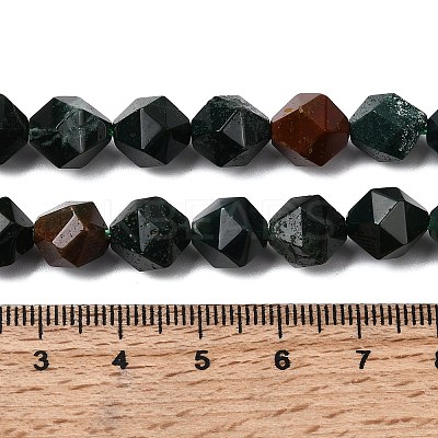 Natural Bloodstone/Heliotrope Beads Strands G-Z119-A16-03-1