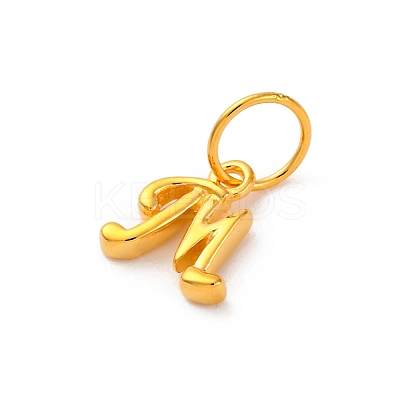 925 Sterling Silver Letter Charms with Jump Rings LS-STER-R008-01G-M-1