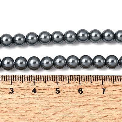 Eco-Friendly Dyed Glass Pearl Round Beads Strands HY-A002-6mm-RB077-1