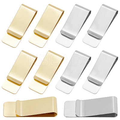 12Pcs 2 Colors Stainless Steel Money Clips AJEW-CP0008-89-1