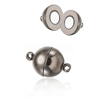 Round Brass Magnetic Clasp KK-TA0007-44B-1