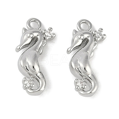 Brass Micro Pave Cubic Zirconia Charms KK-I719-37P-1