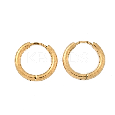 Ion Plating(IP) 304 Stainless Steel Huggie Hoop Earrings EJEW-F111B-17mm-G-1