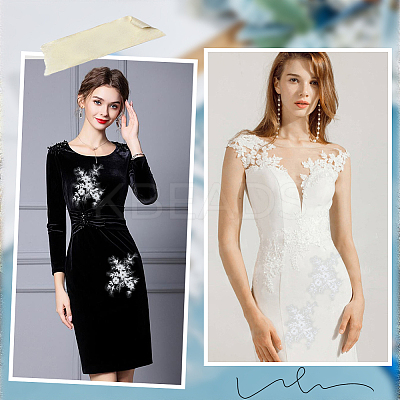 Polyester Embroidery Sew on 3D Flower Appliques DIY-WH0304-717-1