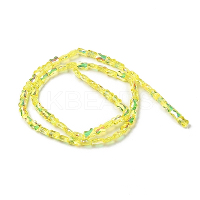 Transparent Electroplate Glass Beads Strands GLAA-Q099-J01-06-1