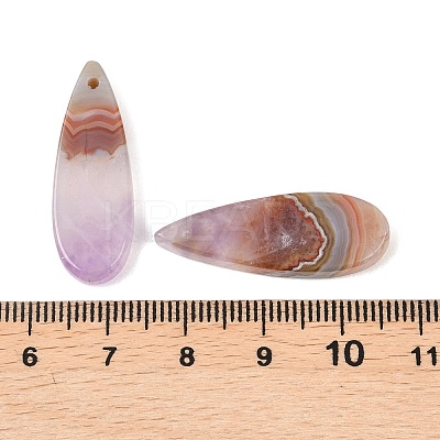 Natural Amethyst Lace Agate Pendants G-K381-10-1