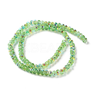 Transparent Electroplate Glass Beads Strands GLAA-Q099-H01-04-1