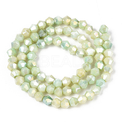 Ombre Effect Dyed Glass Beads Strands X-GLAA-T025-4mm-09D-1