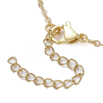 Christmas Tree Glass Beaded Pendant Necklaces NJEW-TA00174-1