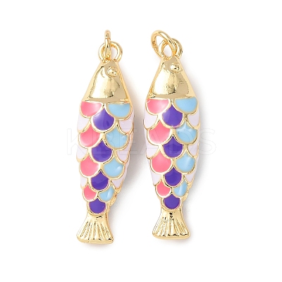 Brass Enamel Pendants KK-C143-44B-G04-1