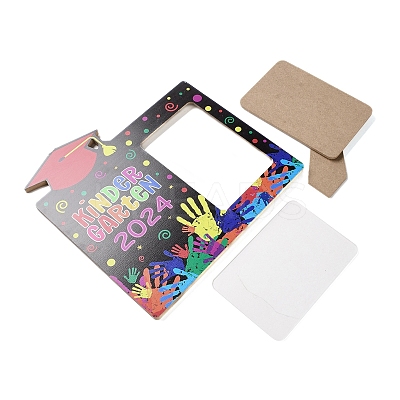 Graduate Theme Wooden Photo Frame AJEW-D069-01C-1