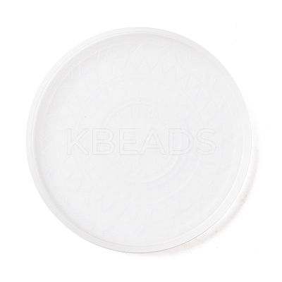 DIY Flat Round Cup Mat Silicone Molds DIY-E036-07-1
