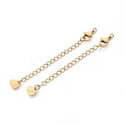 304 Stainless Steel Curb Chain Extender X-STAS-G310-06G-1