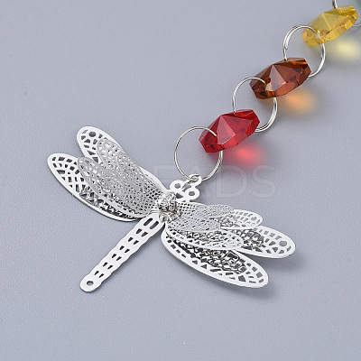 Chandelier Suncatchers Prisms Octogon Glass Chakra Hanging Pendant LS-AJEW-G025-C01-1