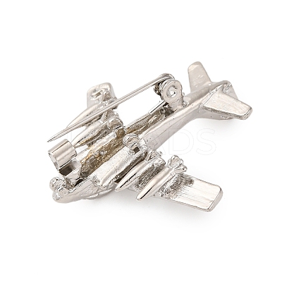 Zinc Alloy Crystal Rhinestone Brooch JEWB-U010-03P-02-1