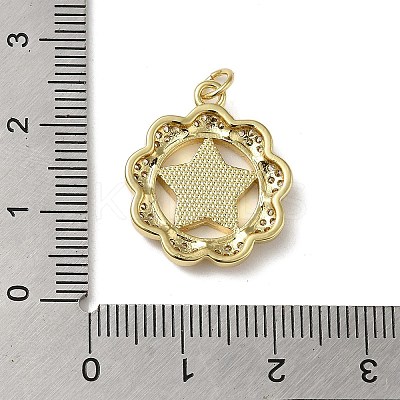 Brass Micro Pave Cubic Zirconia Pendants KK-Q808-17G-1