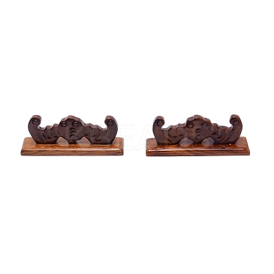 Sandal Wood Chinese Calligraphy Brush Holder AJEW-WH0240-75-1
