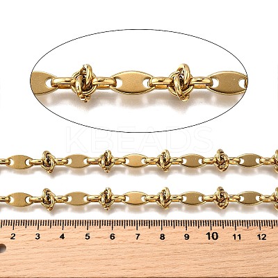Ion Plating(IP) 304 Stainless Steel knot with Oval Link Chains CHS-S012-04G-1