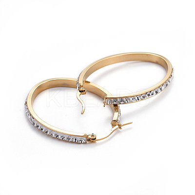 304 Stainless Steel Hoop Earrings EJEW-L232-037A-01G-1
