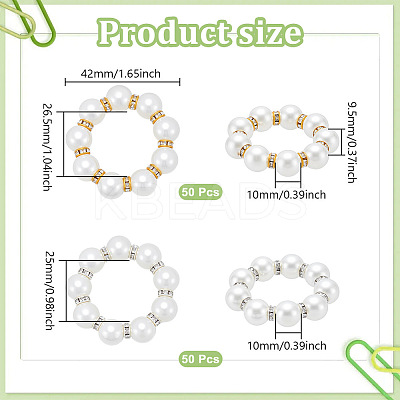 100Pcs 2 Colors Resin Napkin Rings AJEW-NB0008-21-1