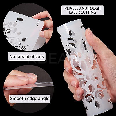 1Pc Plastic Reusable Drawing Painting Stencils Templates DIY-DJ0001-09C-1