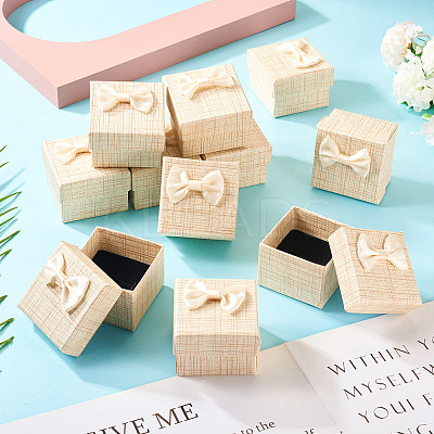 Square Cardboard Paper Ring Gift Storage Boxes CON-TAC0001-17F-1