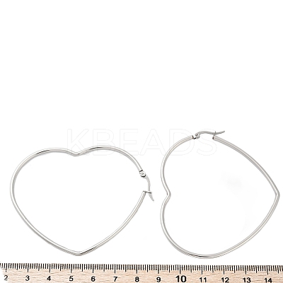 Tarnish Resistant 201 Stainless Steel Hoop Earrings EJEW-A052-11B-1