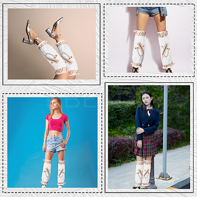 Polyester Leg Sleeves AJEW-WH20042-74A-1