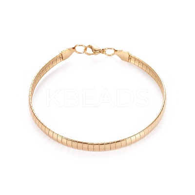 304 Stainless Steel Choker Necklaces and Bangles Jewelry Sets SJEW-L144-A01-G-1