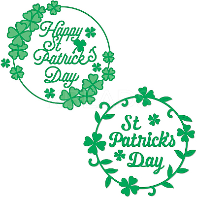 2Pcs 2 Styles Saint Patrick's Day Carbon Steel Cutting Dies Stencils DIY-WH0309-725-1