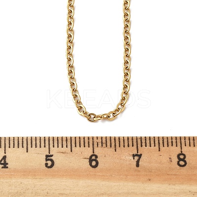 Ion Plating(IP) 304 Stainless Steel Cable Chain Necklace for Men Women STAS-L164A-01G-A-1