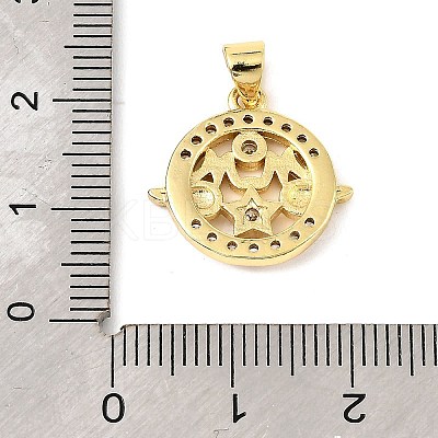 Mother's Day Brass Micro Pave Cubic Zirconia Pendants KK-M324-02B-G-1