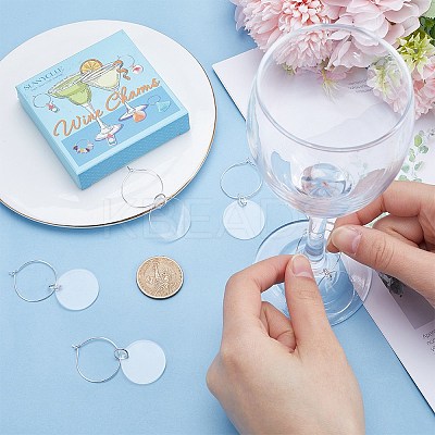 DIY Blank Wine Glass Charm Making Kit DIY-SC0023-62C-1