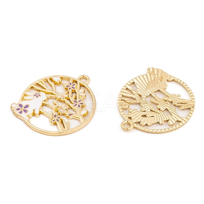 Rack Plating Alloy Enamel Pendants FIND-A040-05A-02G-1