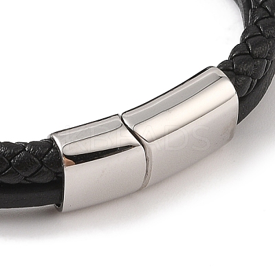 Braided Microfiber Leather Multi-strand Bracelets BJEW-B096-07B-1