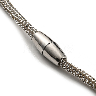 Rhinestone Tennis Necklace NJEW-R263-26D-P-1
