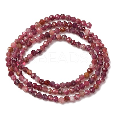 Natural Red Tourmaline Beads Strands G-A021-01D-01-1