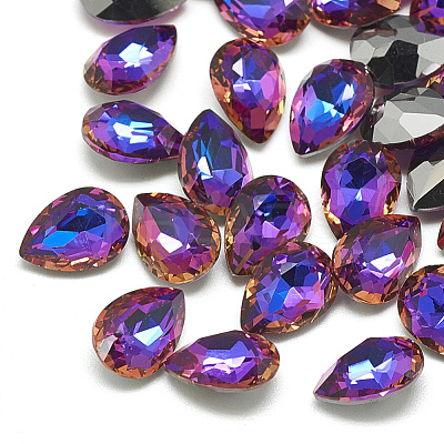 DIY Pointed Back K9 Glass Rhinestone Cabochons RGLA-T052-7x10mm-04-1