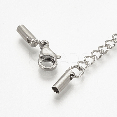 Tarnish Resistant 201 Stainless Steel Chain Extender STAS-S076-82-1