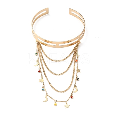 Alloy Upper Arm Bangles BJEW-S180-02G-1