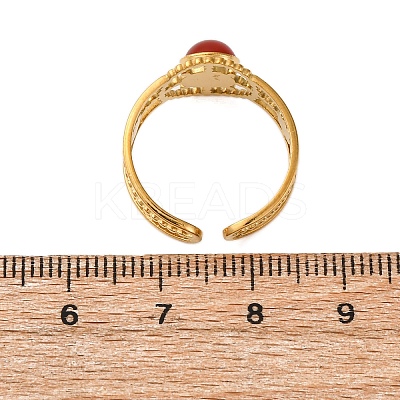 304 Stainless Steel Open Cuff Rings RJEW-A071-08G-1