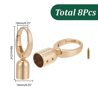 8Pcs Zinc Alloy Cord Ends FIND-AR0006-64G-1