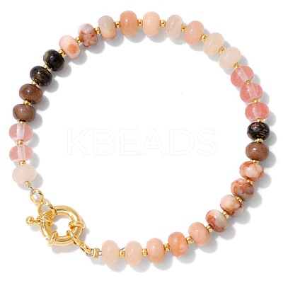 Natural & Synthetic Mixed Gemstone Beads Stretch Bracelets PW-WG8CB33-01-1