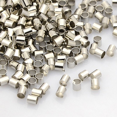 Brass Crimp Beads KK-L017-P-1