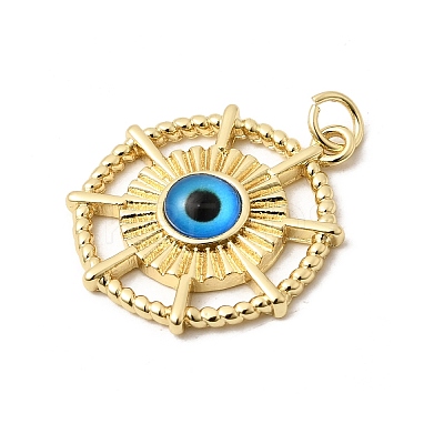 Brass Resin Pendants KK-H267-067G-1