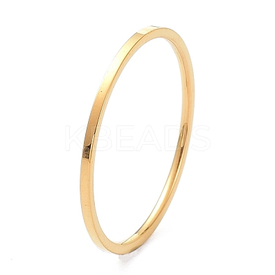 1mm Polished Plain Dome Finger Ring for Girl Women RJEW-C012-02E-G-1